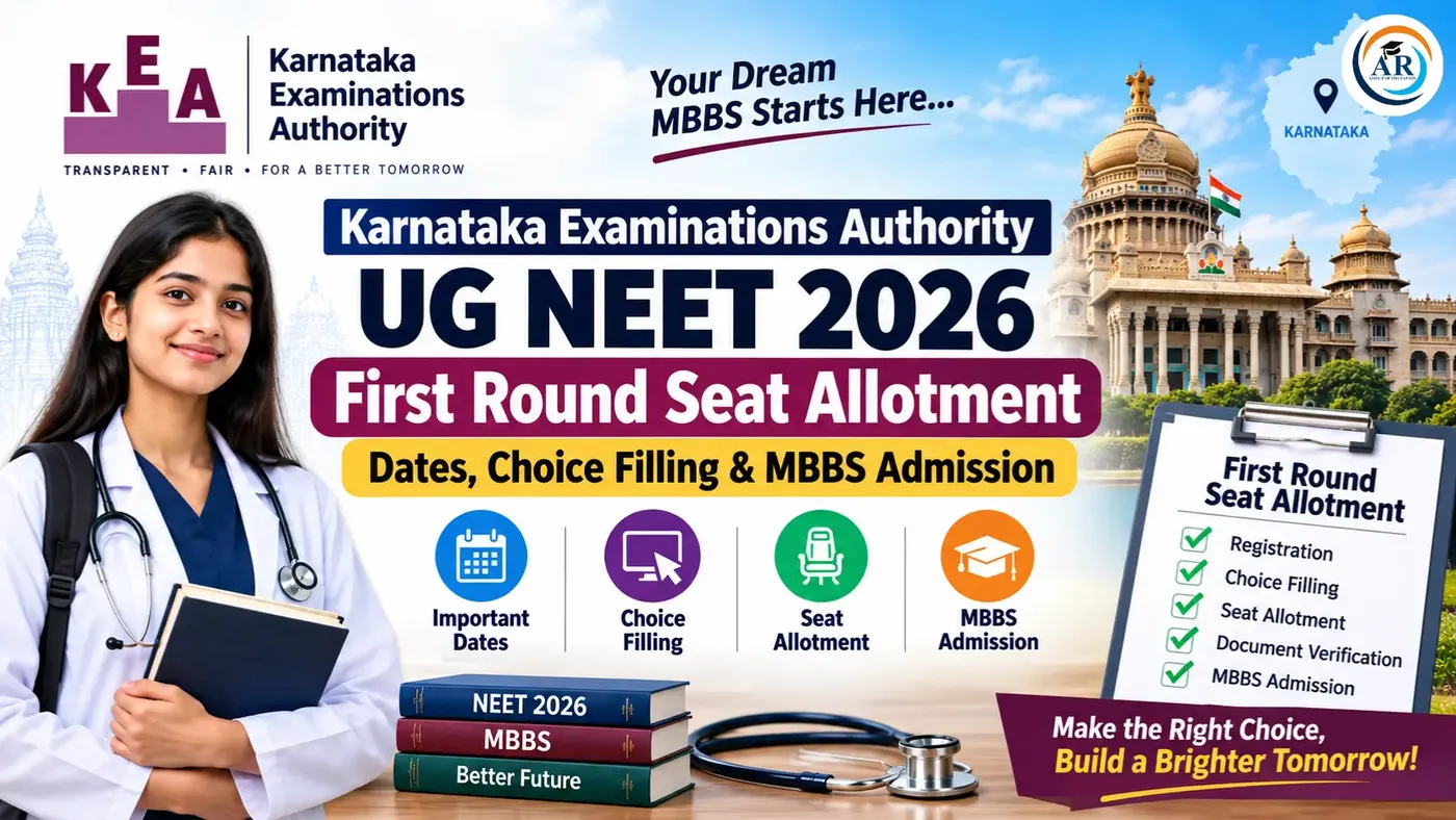 Karnataka Examinations Authority UG NEET 2026 First Round Seat Allotment: Dates, Choice Filling & MBBS Admission