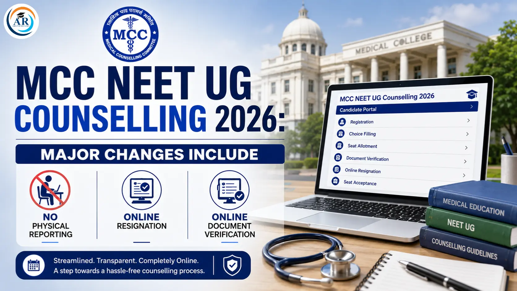 MCC NEET UG Counselling 2026: Major Changes Include No Physical Reporting, Online Resignation