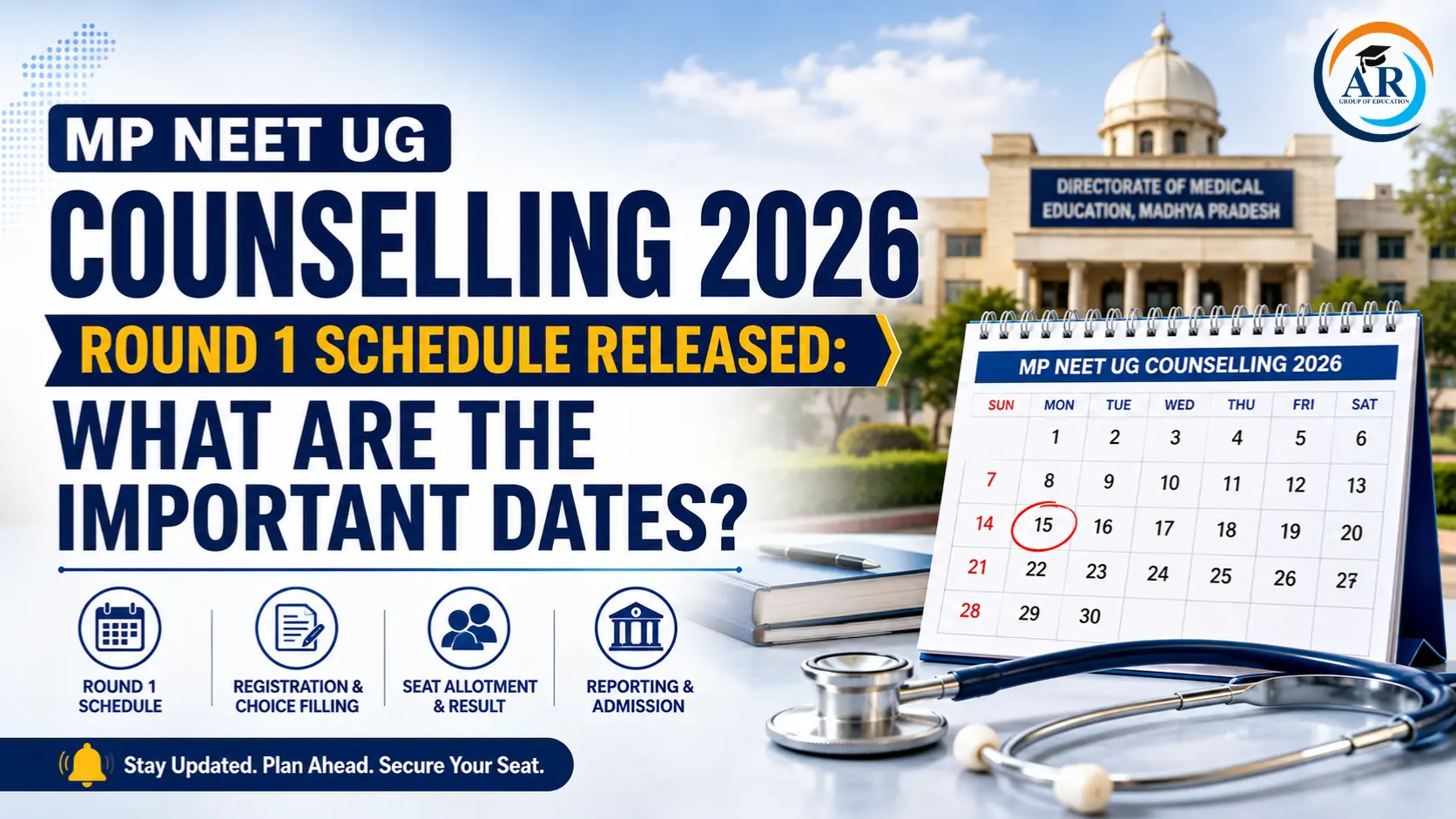 MP NEET UG Counselling 2026 Round 1 Schedule Released: What Are the Important Dates?