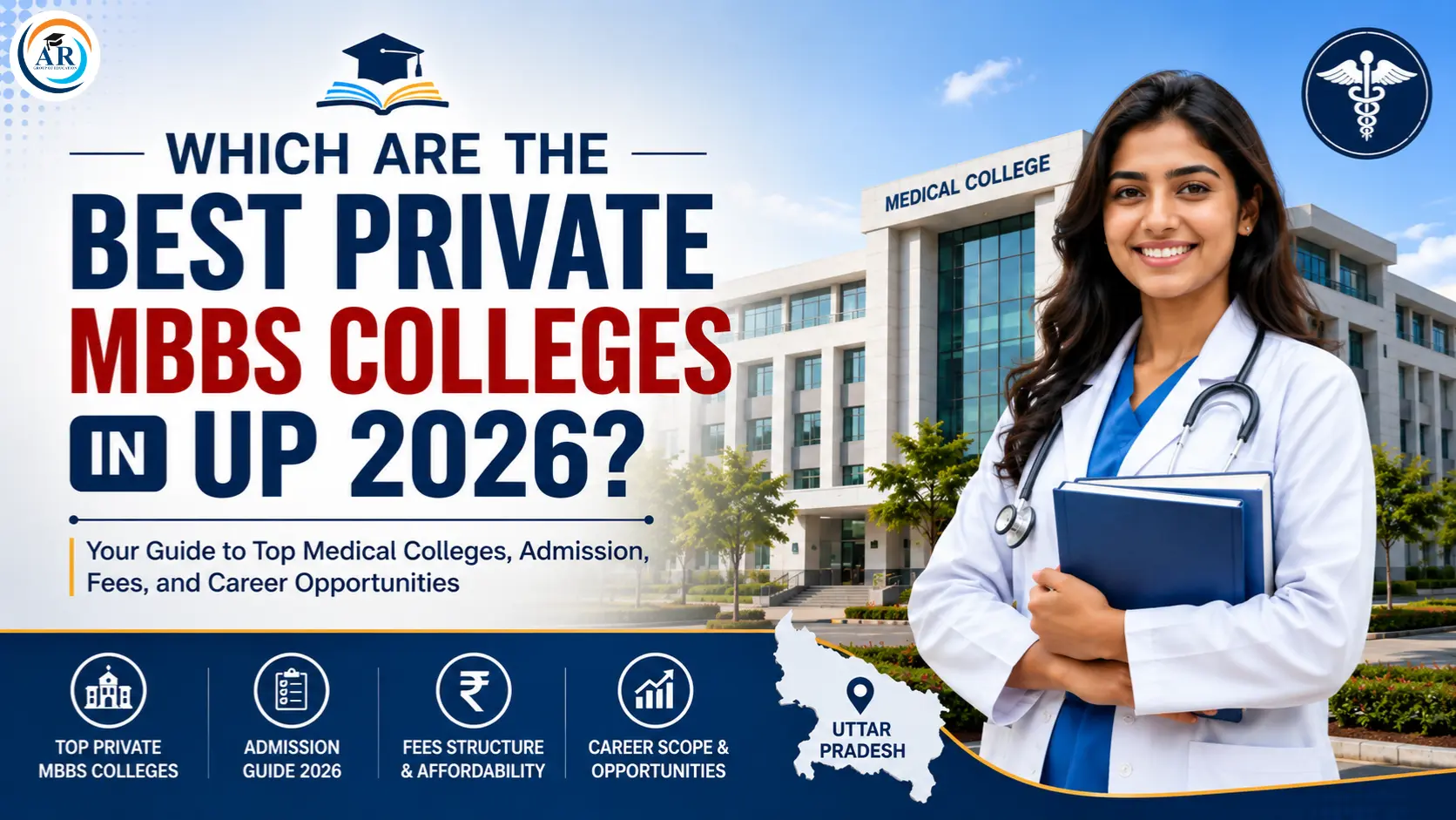 Which Are the Best Private MBBS Colleges in UP 2026? Top Medical Colleges, Fees & NEET Cut-Offs